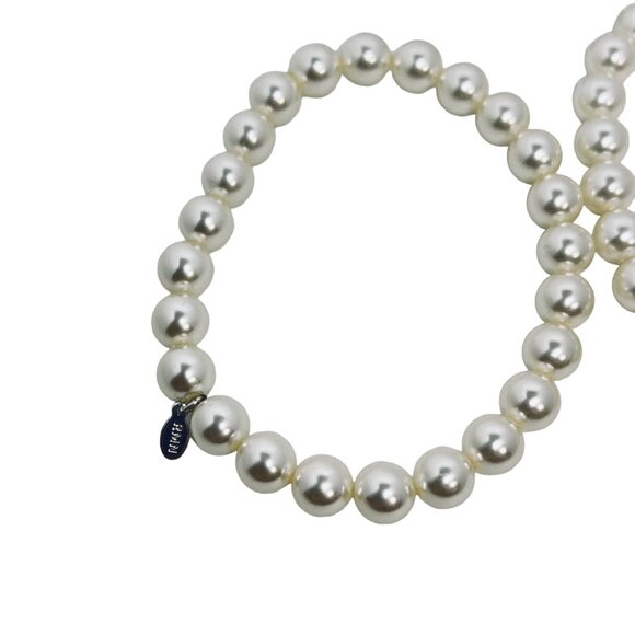 Lot Of 3 Roman Stretch Bracelets 2 Faux Pearl & 1 Silver Tone Rhinestone (5498) - Picture 4 of 6